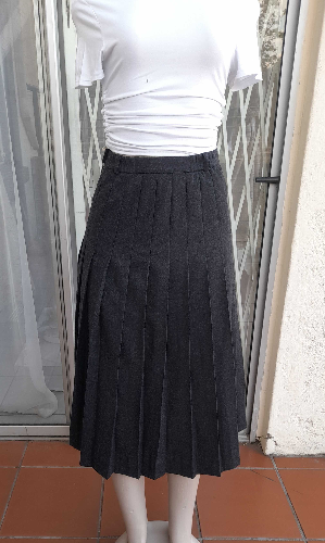 Image of Grey Pleated Skirt