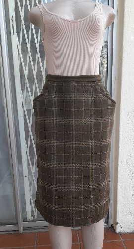 Image of Brown Vintage Pencil Skirt