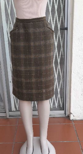 Image of Brown Vintage Pencil Skirt