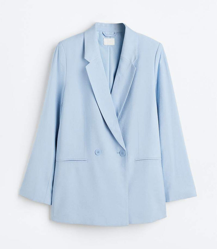 Image of Double breasted blue blazer