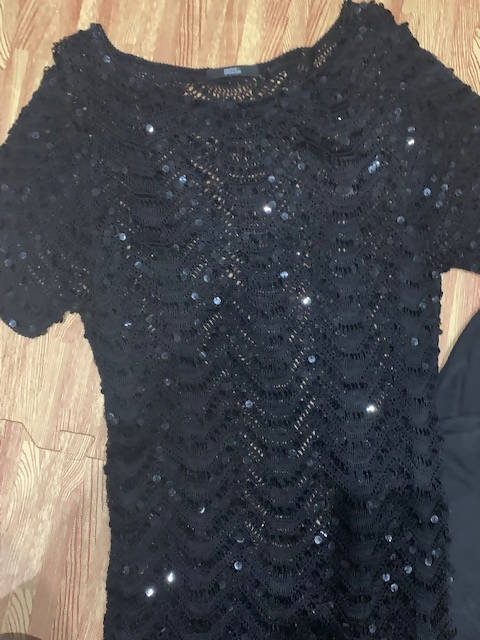 Image of Black Sequence Dress