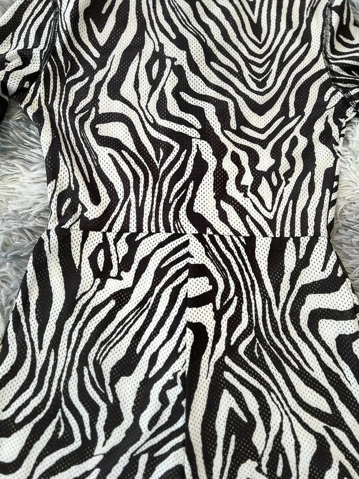 Image of Zebra Print Jumpsuit