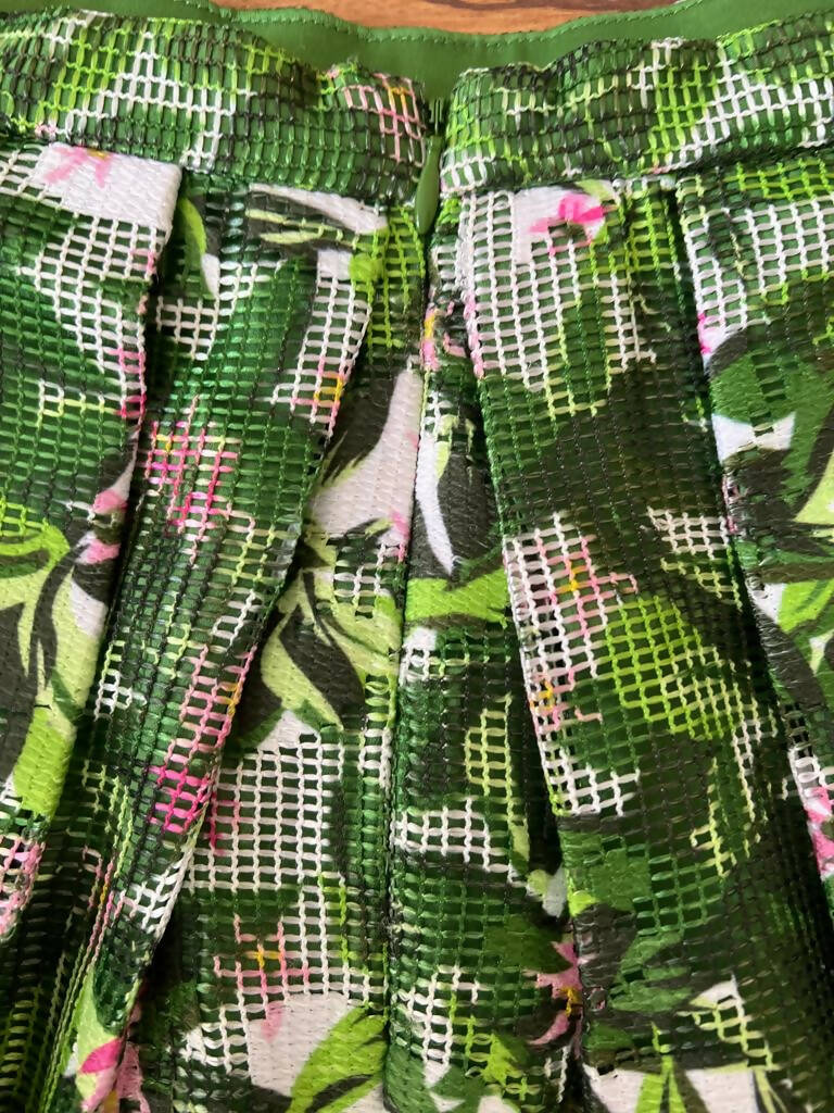 Image of Orchily Floral Green Skirt