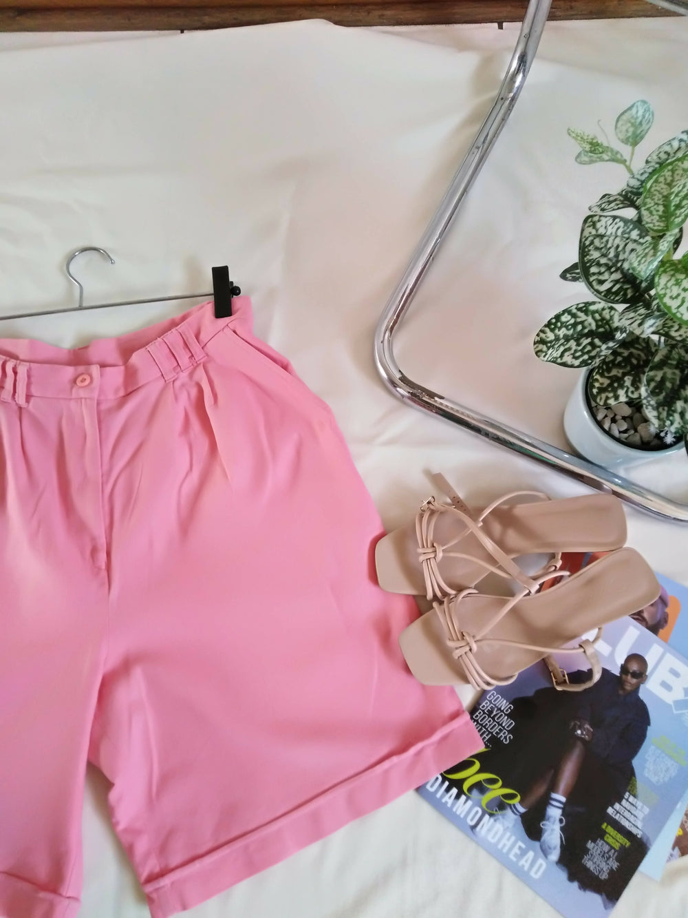 Image of Pink cotton shorts