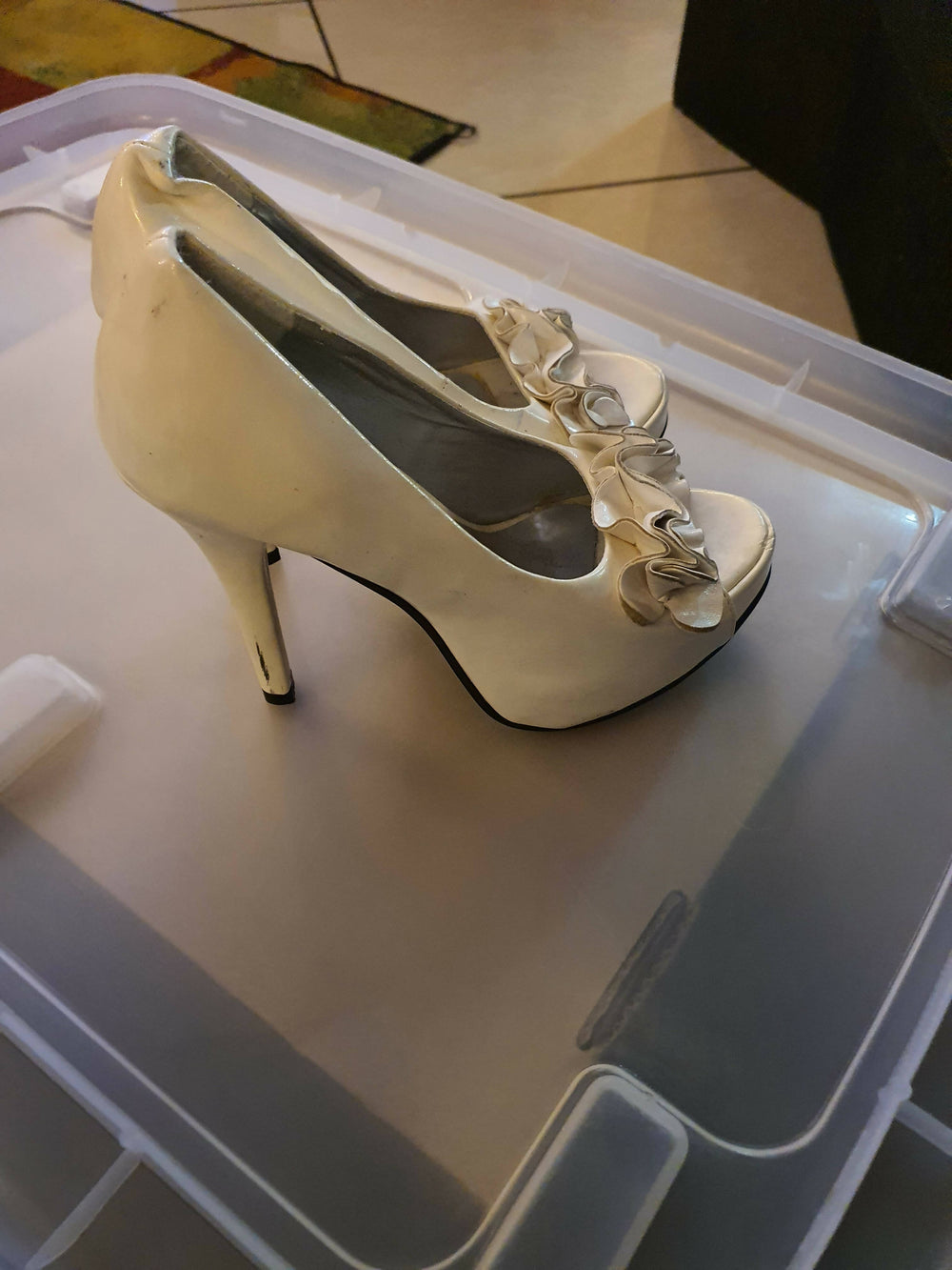 Image of White High Heels