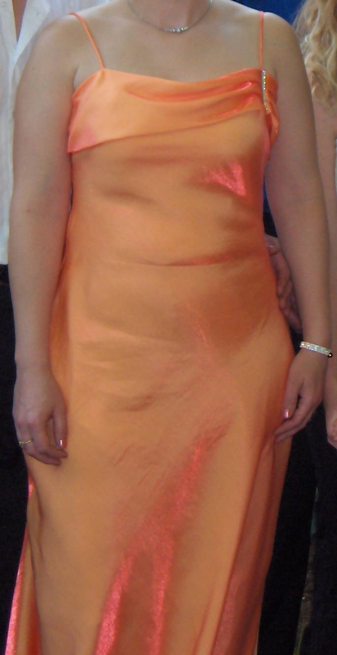 Image of Orange Evening Dress