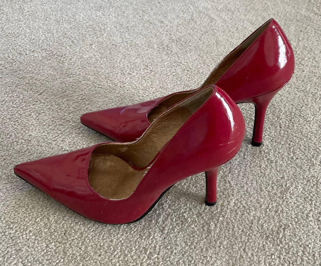 Image of Red Patent Heels