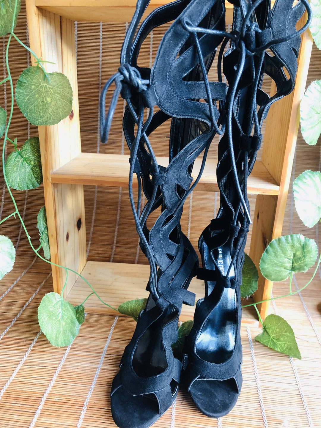Image of Public Desire Black Gladiator Heels