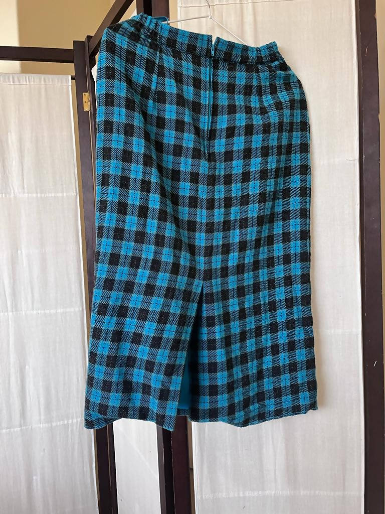 Image of Checkered Pencil Skirt