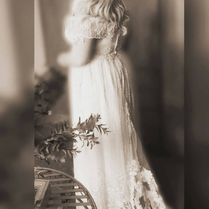 Image of Ivory Lace Wedding Dress