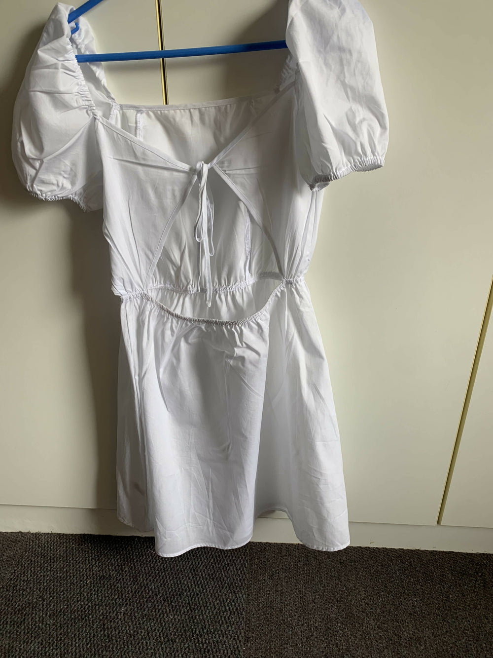 Image of Open Back White Dress