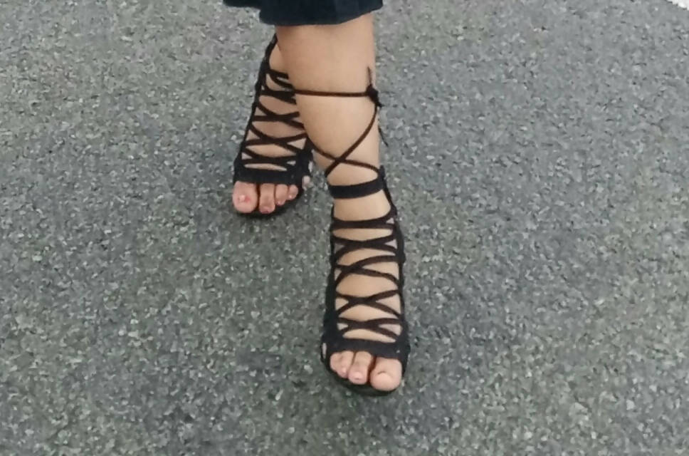 Lace up heels