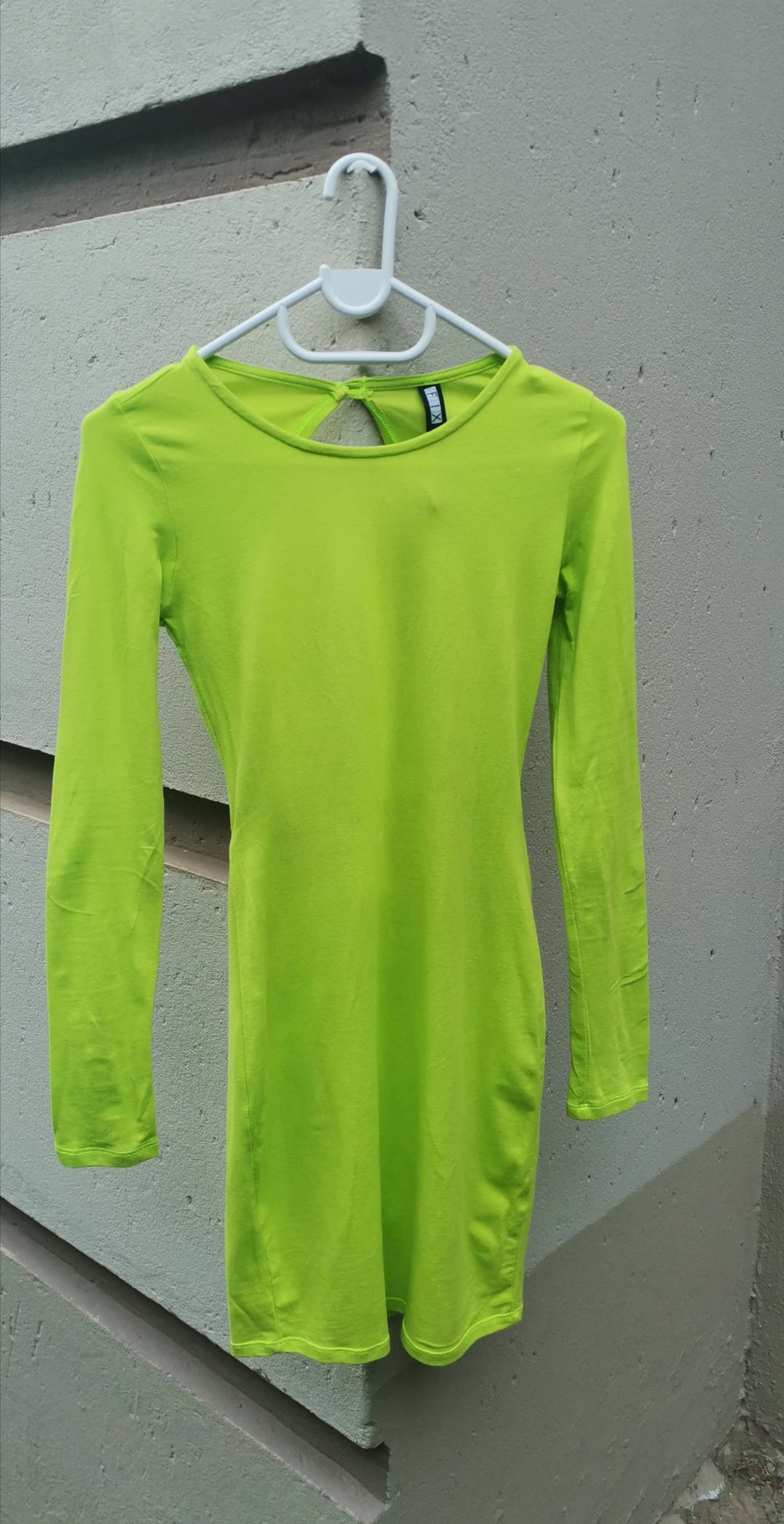 Image of Lime Green Open Back Bodycon Dress