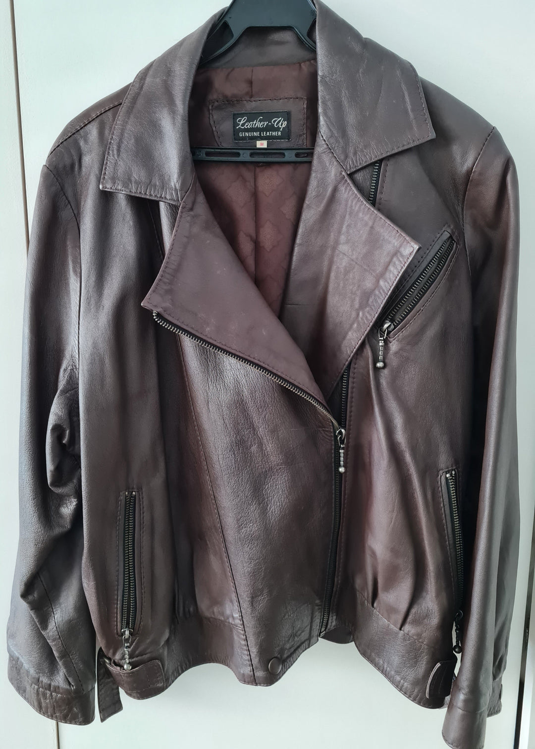 Image of Genuine Leather Biker Jacket