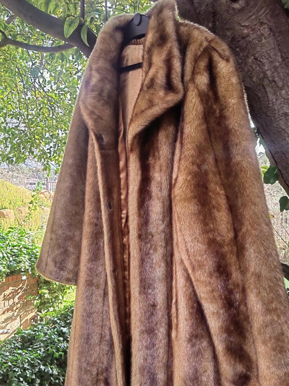 Image of Full Length Fuax Fur Coat