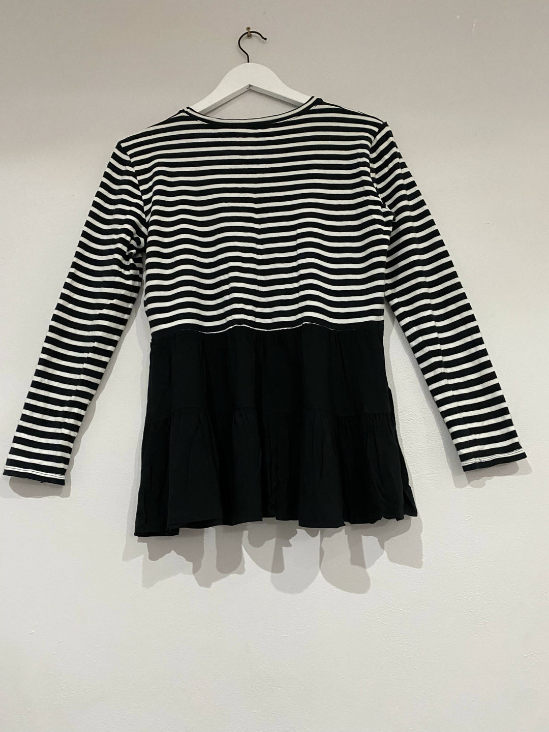 Image of Zara Striped Top With Frills