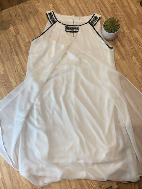 Image of White Chiffon Dress