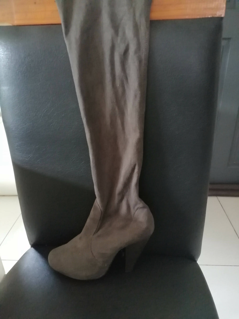 Image of Sock Velvet Boot