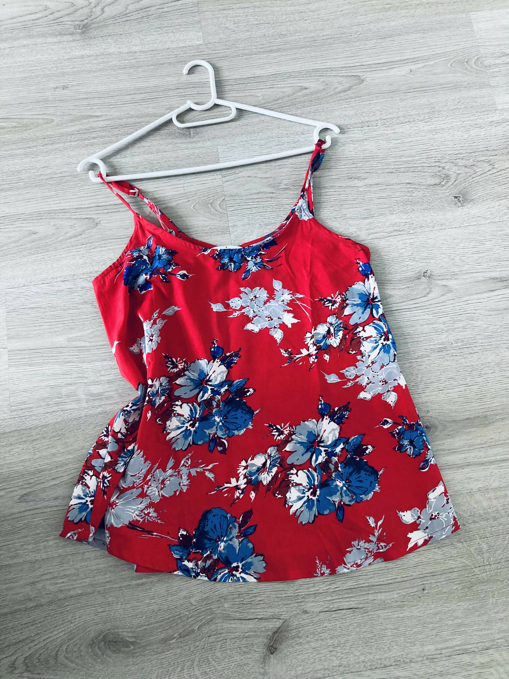 Image of Red Floral Top