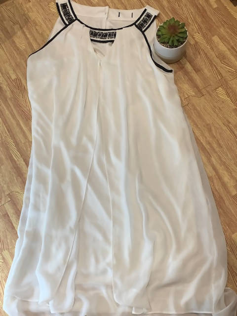 Image of White Chiffon Dress