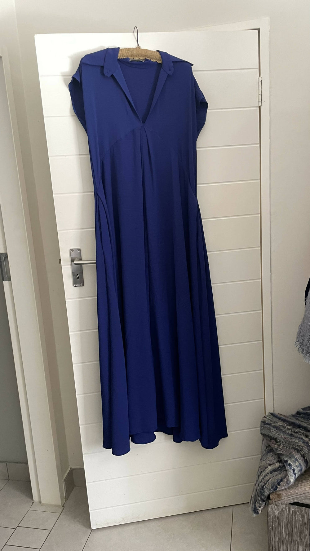 Image of Leigh Schubert Blue Floor Length Dress