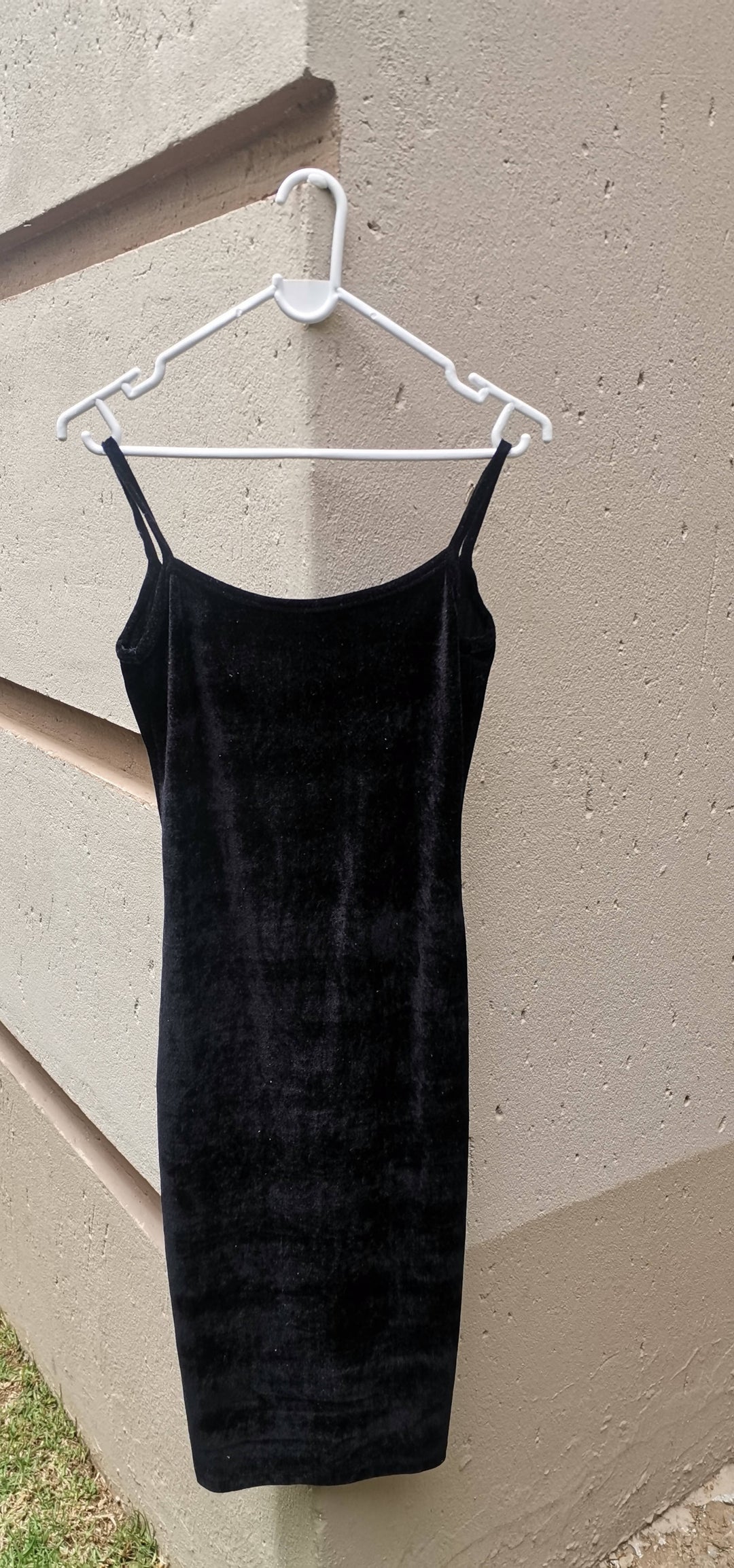 Image of Midi Suede Black Dress