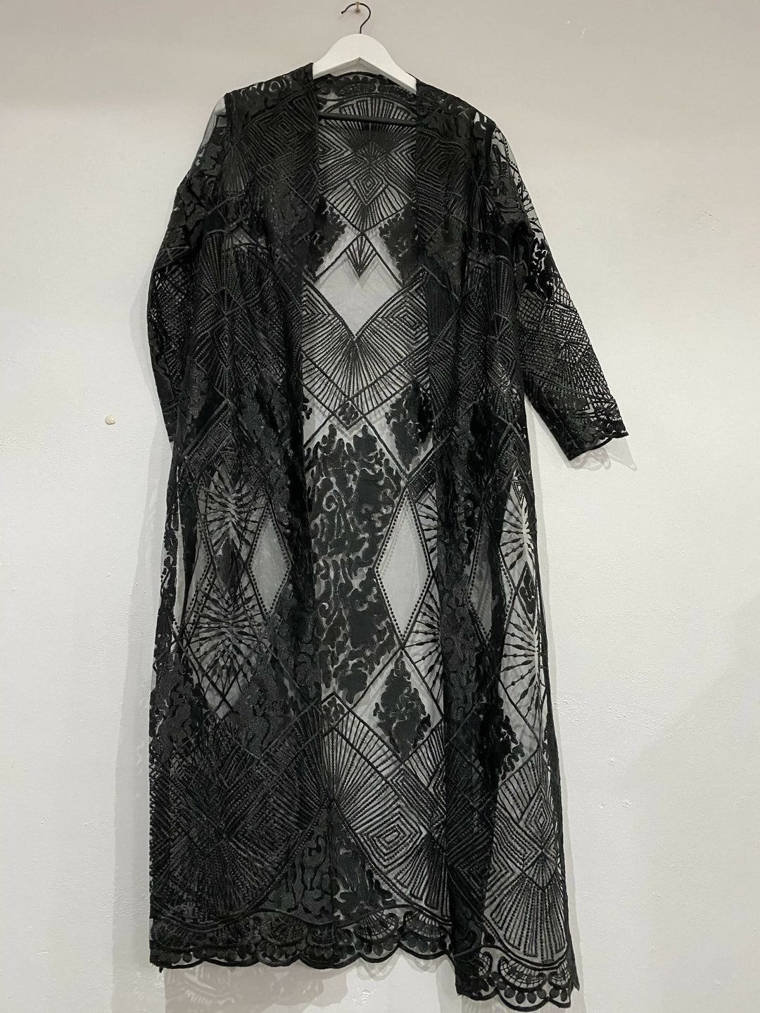 Image of Black Lace Kimono