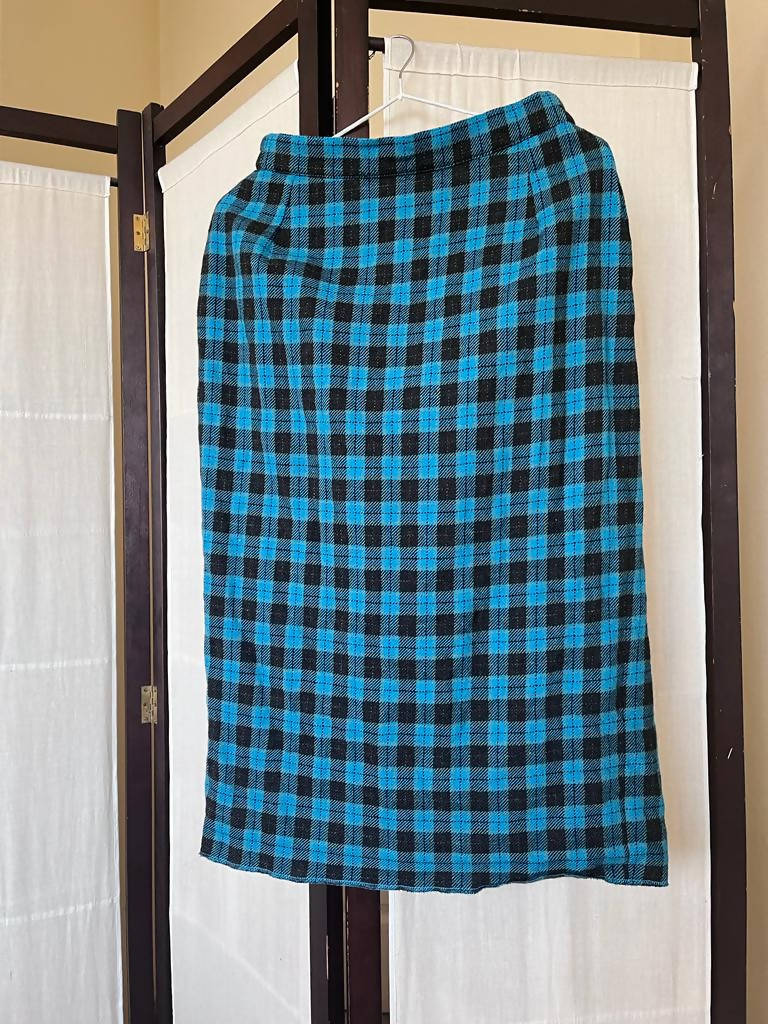 Image of Checkered Pencil Skirt