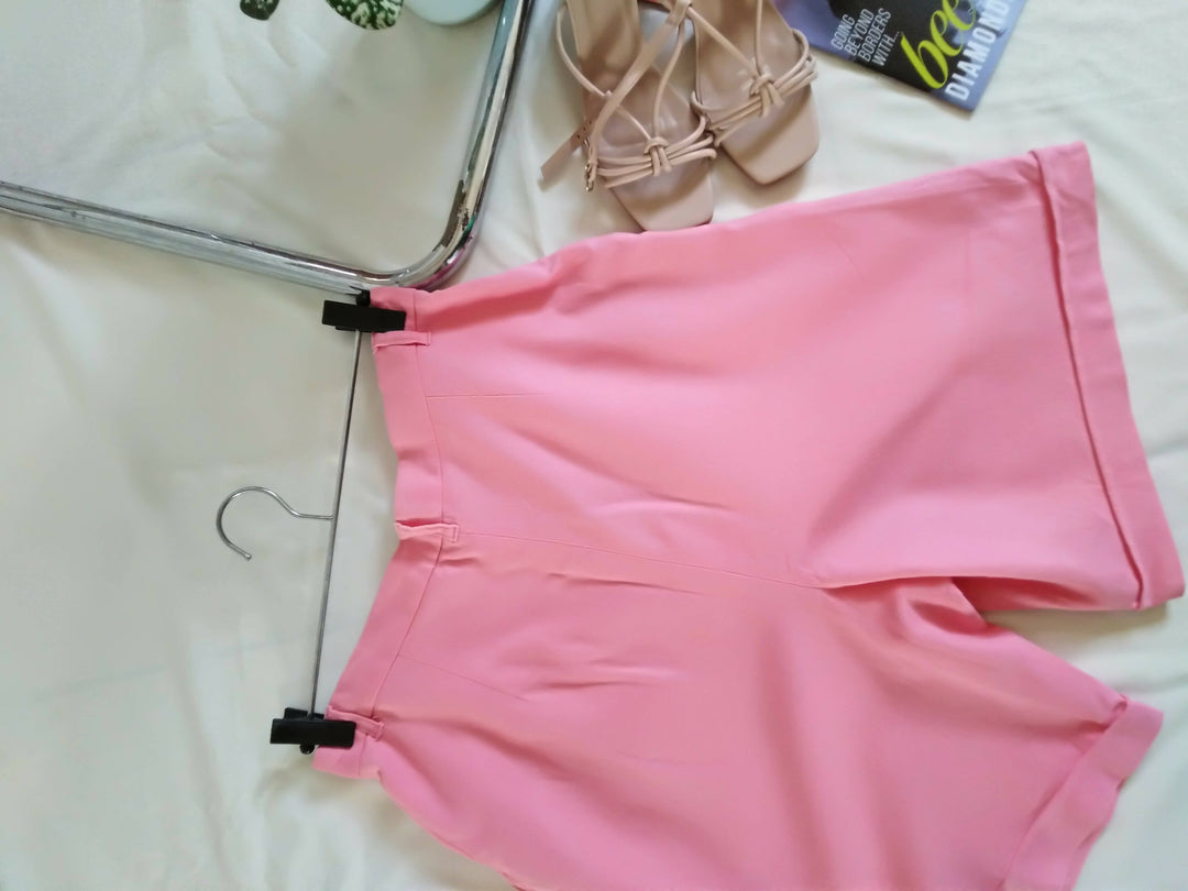 Image of Pink cotton shorts