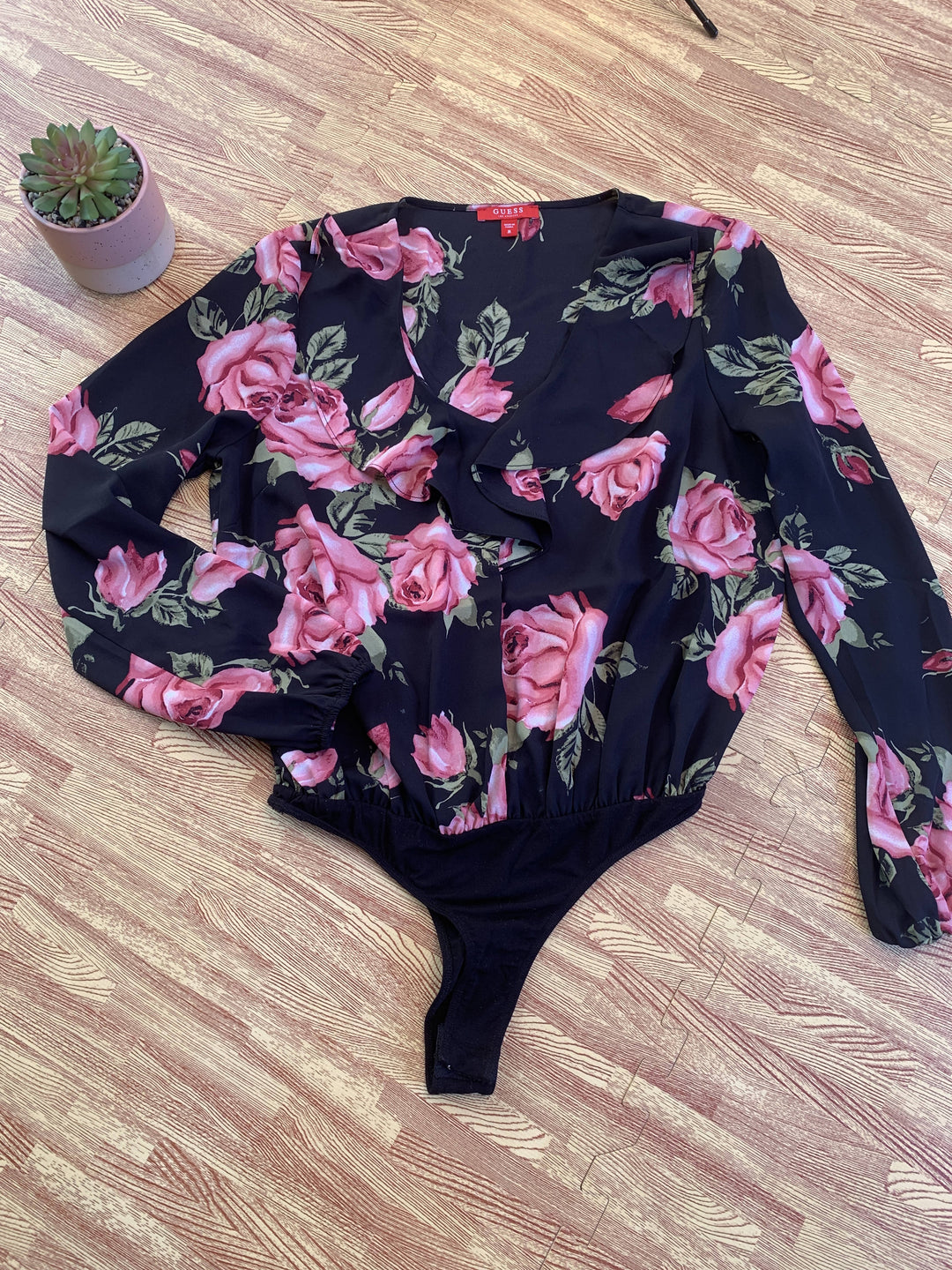 Image of Guess Floral Frill Bodysuit